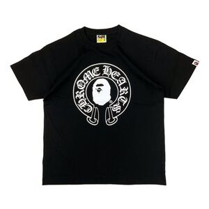 NWT Chrome Hearts x Bape Black Graphic Tee Size S